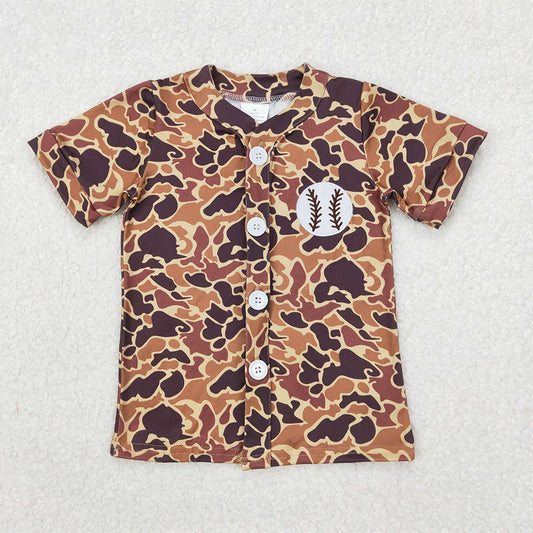 BT1102 Baby Boys Brown Camo Baseball Short Sleeve Tee Shirts Tops D 3.21