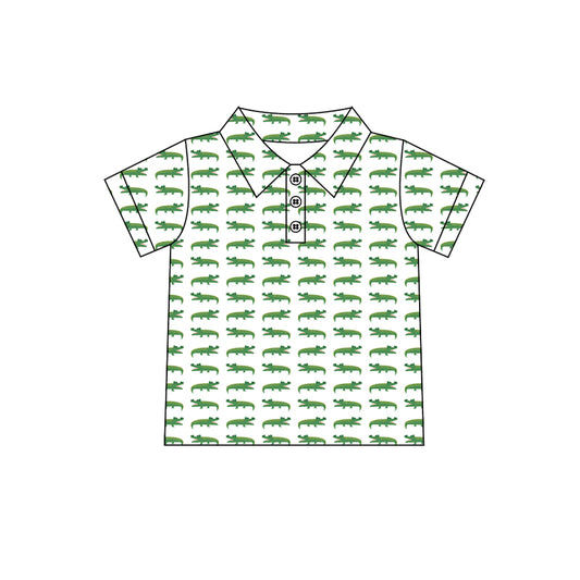 presale BT1115 Crocodile White Short Sleeve Top  2024 11.29