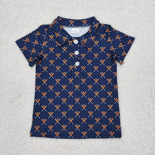 BT1120  Baseball navy blue short-sleeved top D 4.25