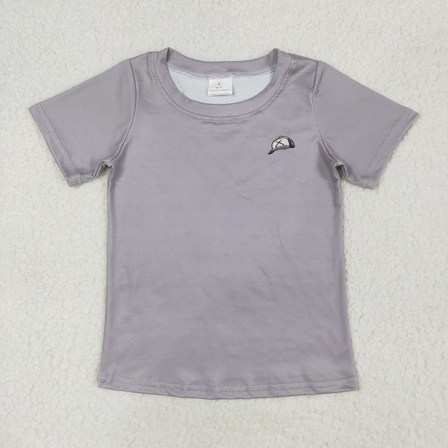 BT1149  Baby Boys Grey Dog Short Sleeve Tee Shirts Tops D 4.8