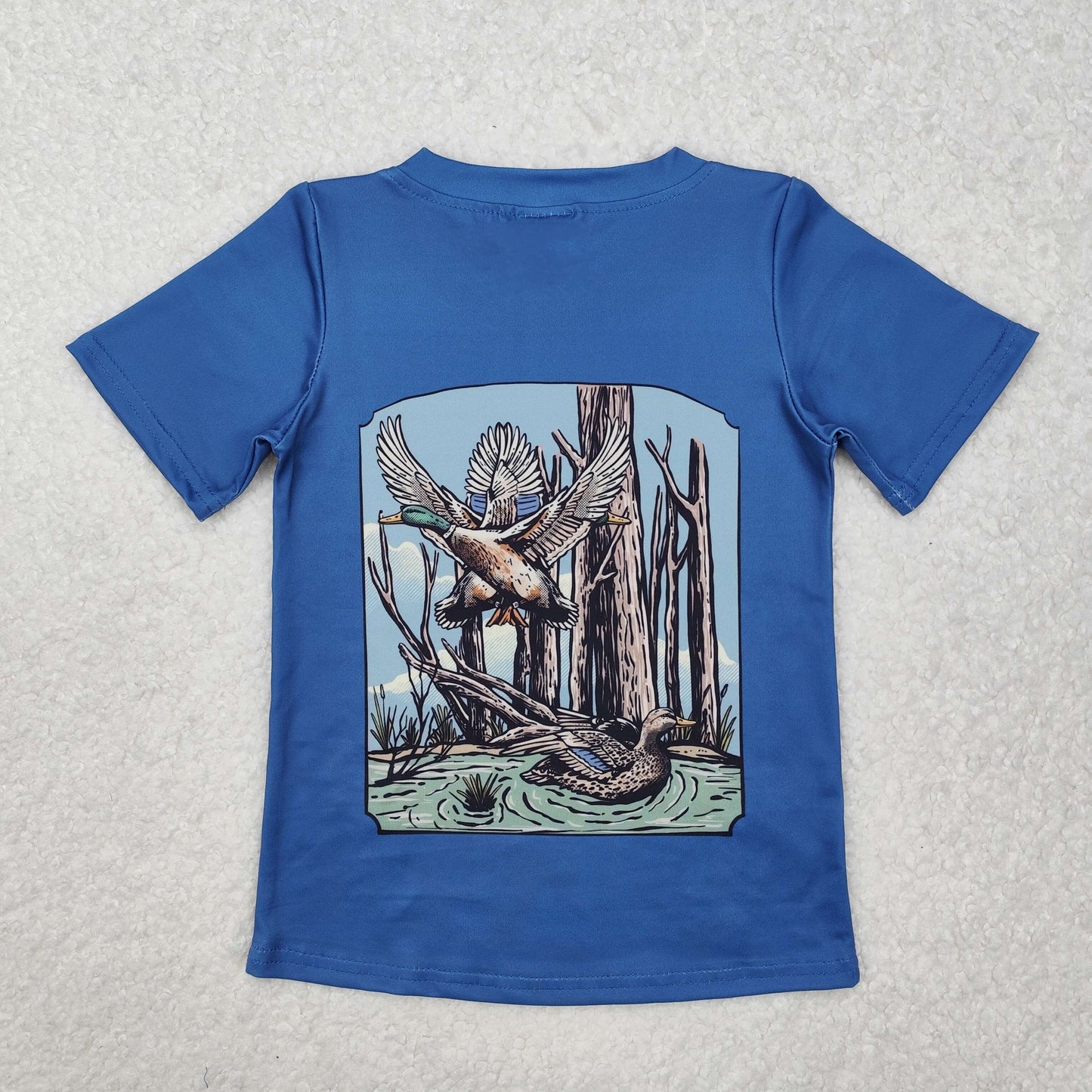 BT1150  Duck Tree Blue Short Sleeve Top
