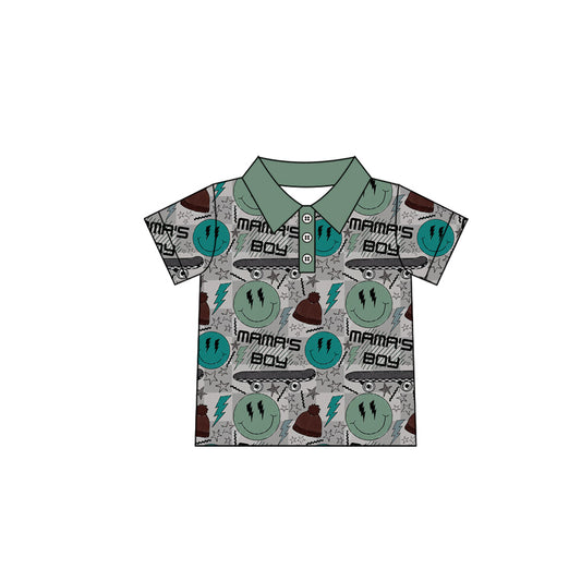 presale BT1160 Baby Boys Mama's Boy Buttons Pullovers Tee Shirts Tops 2025 1.3