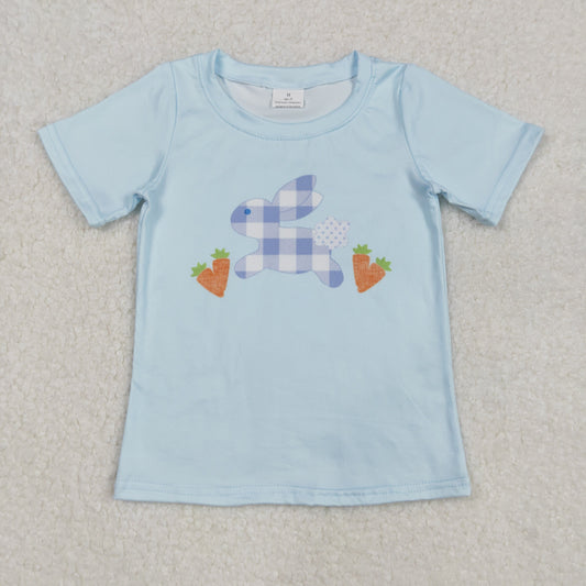 BT1166 Baby Boys Rabbit Easter Carrots Short Sleeve Shirts Tops