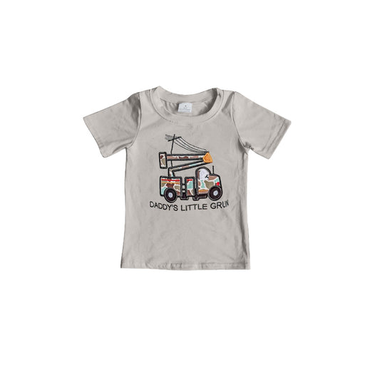 presale BT1177 Baby Boys Daddy's Little Grun Truck Tee Shirts Tops D 2.8