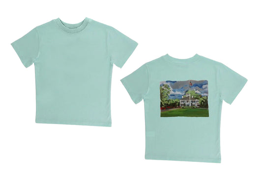 presale BT1240 Baby Boys Aqua Short Sleeves White House Tee Shirts Top D 4.24