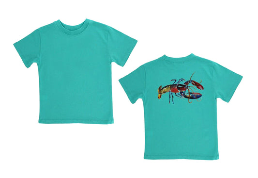 presale BT1241 Baby Boys Blue Short Sleeves Crayfish Tee Shirts Top D 4.24
