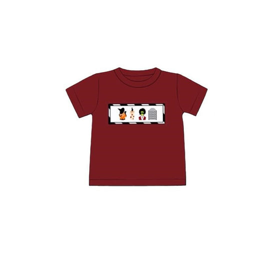 presale BT1249  Baby Boys Red Short Sleeves Candles Tee Shirts Top  D 5.15