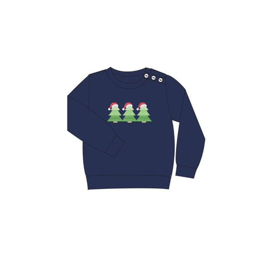 presale BT1260 Baby Boys Navy Long Sleeves Tree Hats Tee Shirts Top D 5.29