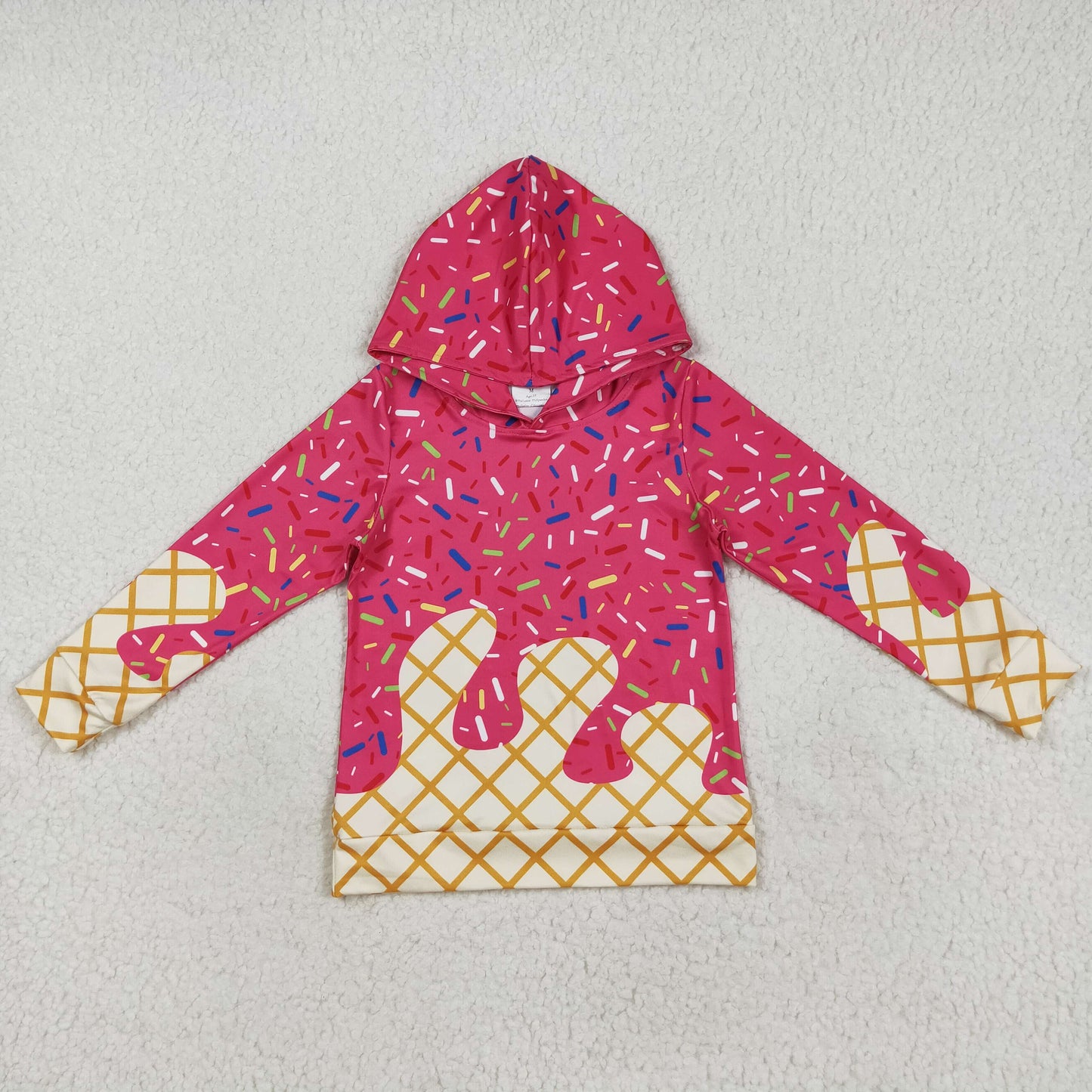 BT1271  Baby Boys Pink Long Sleeves Team Hoodies Top