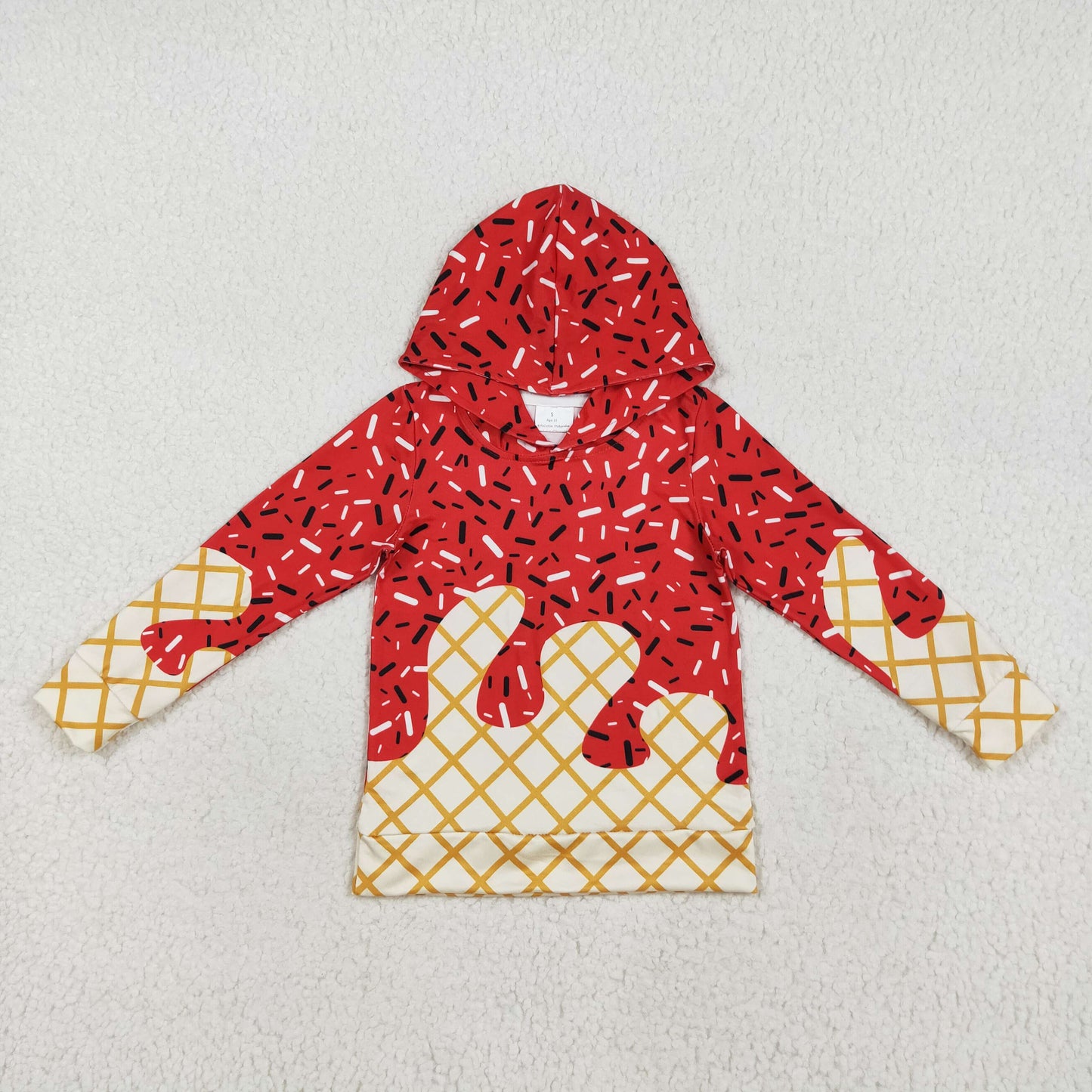 BT1272  Baby Boys Orange Long Sleeves Team Hoodies Top