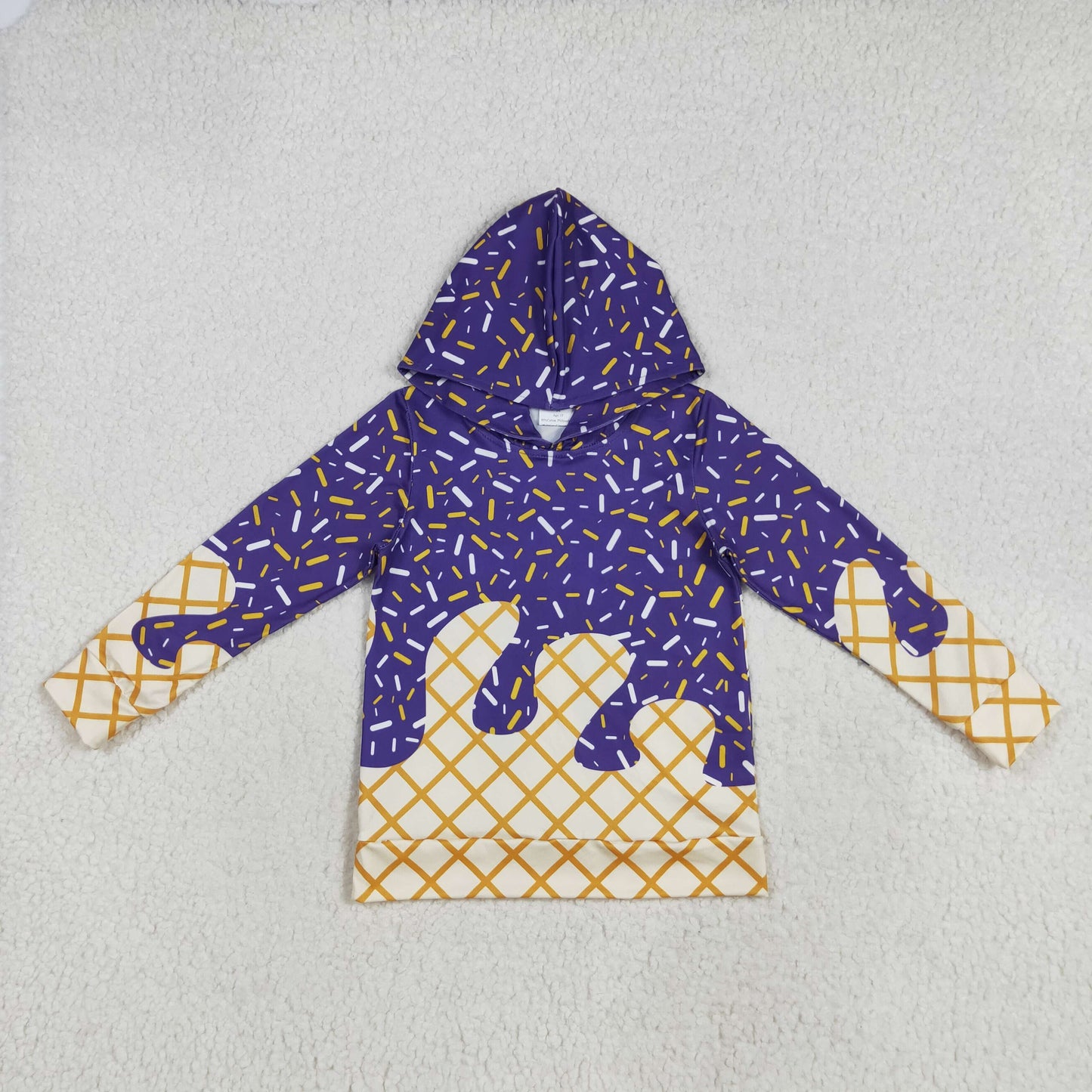 BT1276 Baby Boys Purple Long Sleeves Team Hoodies Top D 7.21