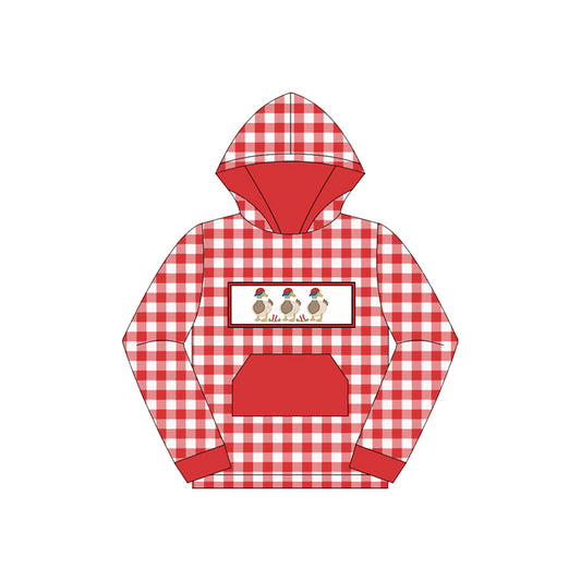 presale BT1286 Baby Boys Polka Dots Long Sleeves Ducks Pocket Hoodies Top D 7.3