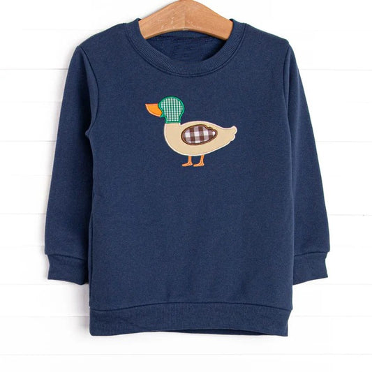 presale BT1297 Baby Boys Navy Long Sleeves Ducks Tee Shirts  D 7.15