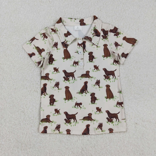 BT1299 Baby Boys Dogs Plaid Western Button Pullovers Top  D 829
