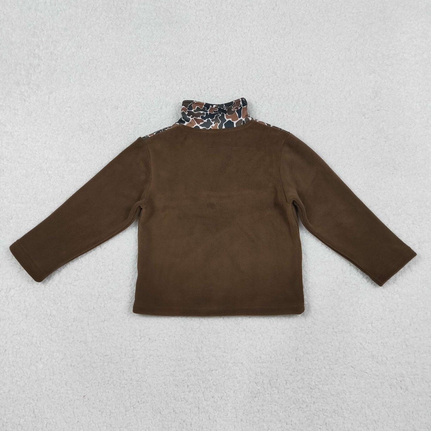 BT1309 Baby Boys Western Brown Camo Zipper Pullovers Top D 1021