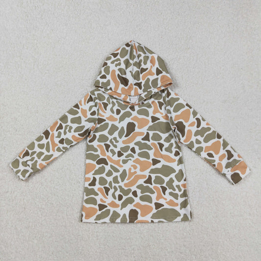 BT1313 Orange and green camouflage hooded long-sleeved top D 901