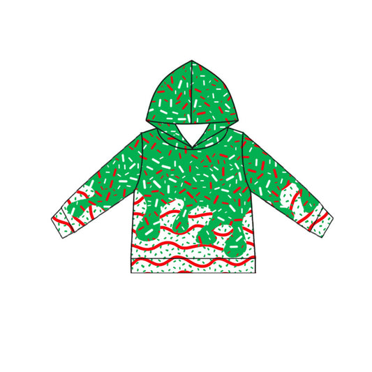 presale BT1316 Baby Boys Drip Christmas Trees Hoodies Top  D 8.5