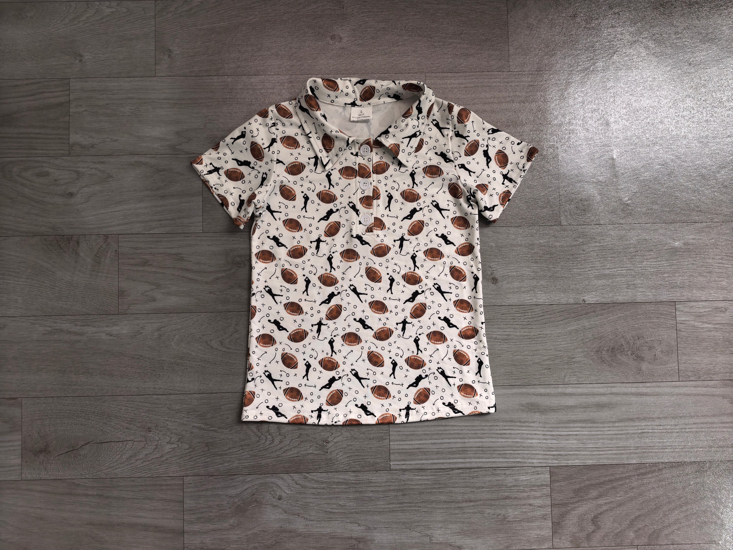 Pre orde short sleeve football polo boy clothing