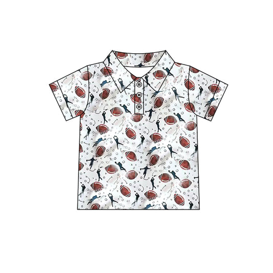 presale BT1324 Baby Boys Footballs Golf Button Team Polo Shirts Top D 8.15