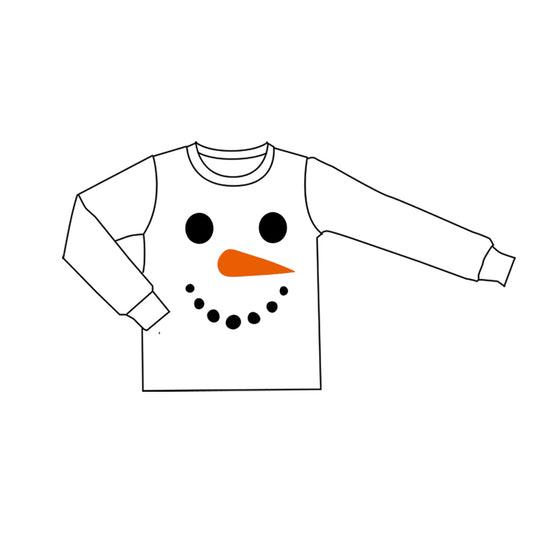 presale BT1351  Baby Boys Long Sleeve Snowmen Christmas Tee Shirts Top D 910