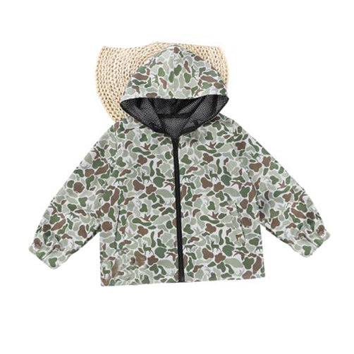 presale BT1368 Baby Boys Western Dogs Ducks Deer Camo Pockets Zipper Hoodies Top  D 915