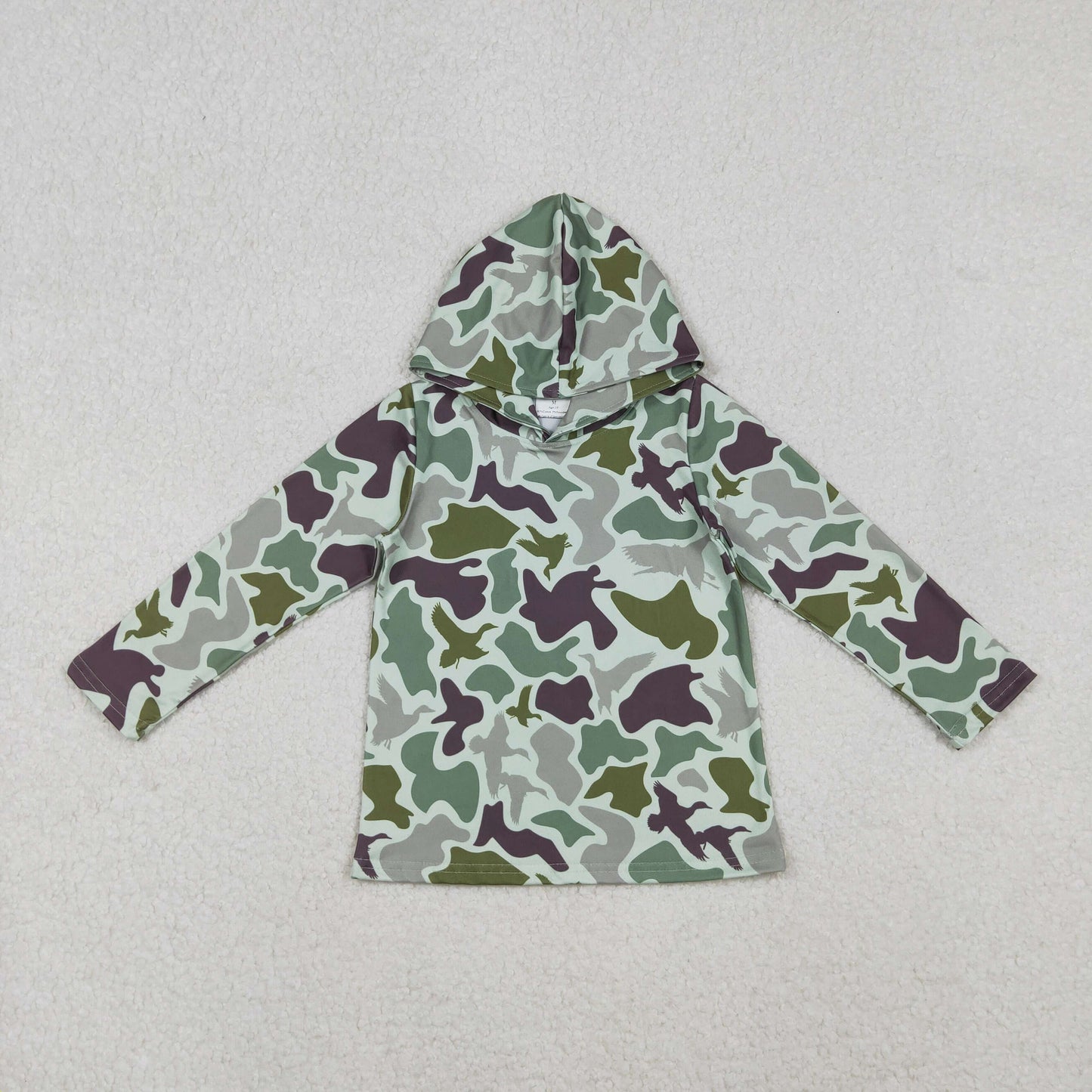 BT1374 Baby Boys Green Ducks Camo Western Hoodies Top  D 1024