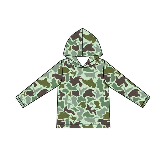 presale BT1374 Baby Boys Green Ducks Camo Western Hoodies Top  D 918