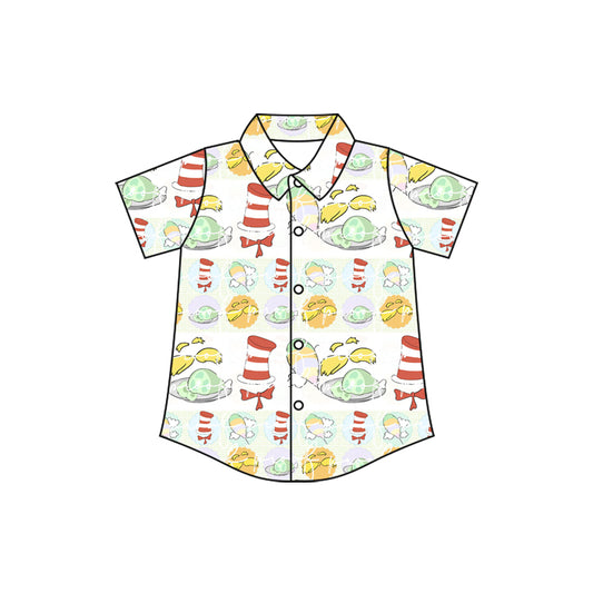 presale BT1465 Baby Boys Mr Reading Button Shirts Top D 1031