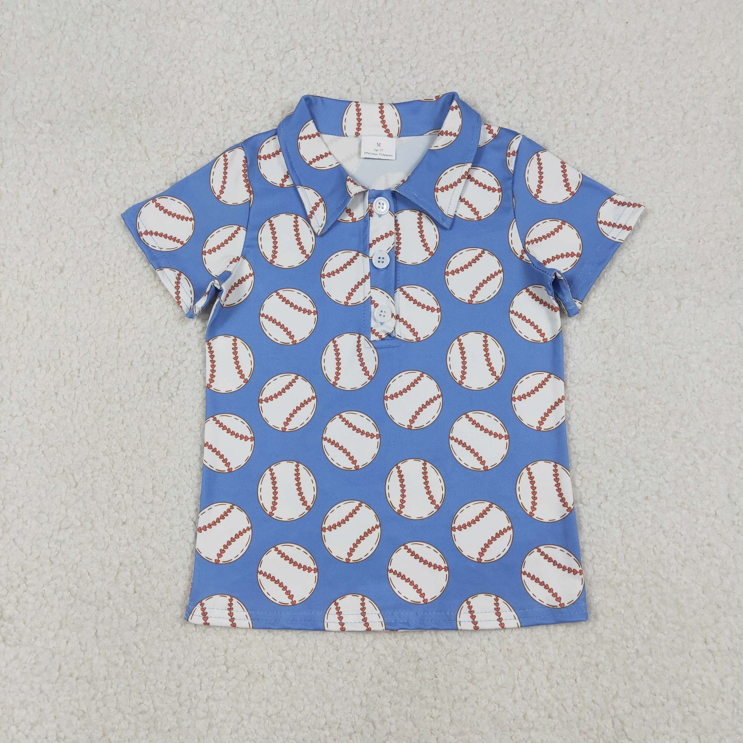 Sibling Baby Boys Short Sleeve Baseball Button Team Polo Shirts Top Cute Children's Fashion Outfit for Little Sports Fans
