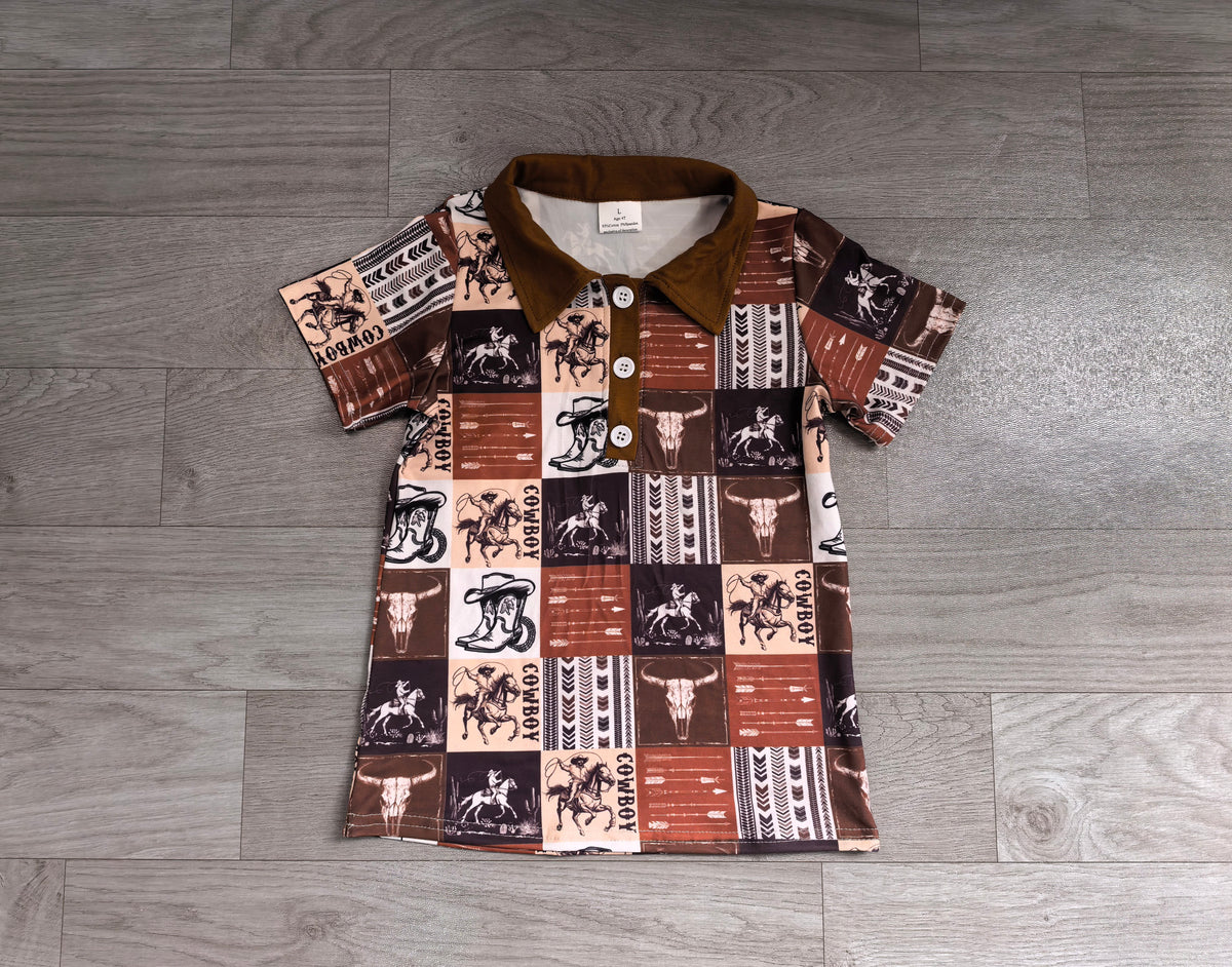 pre order cowboy polo t-shirt