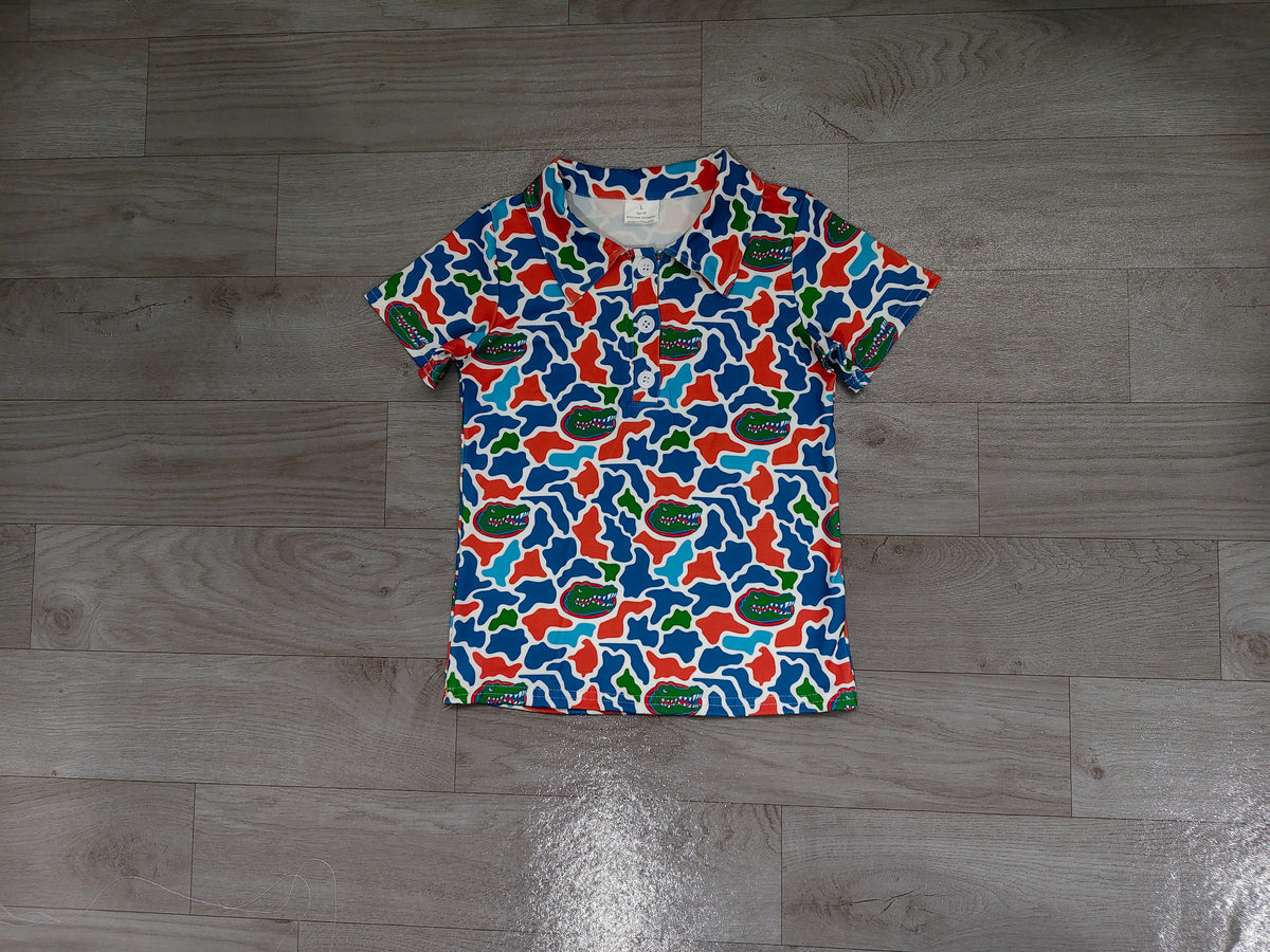 pre order camo florida gators team polo t-shirt