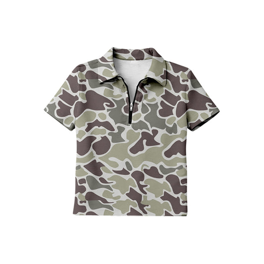 pre order zipper camo pullover tee kids clothing