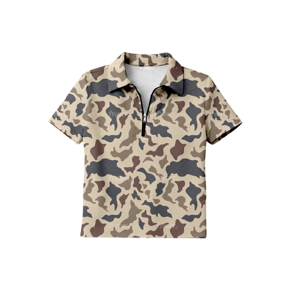 pre order zipper camo pullover tee kids clothing