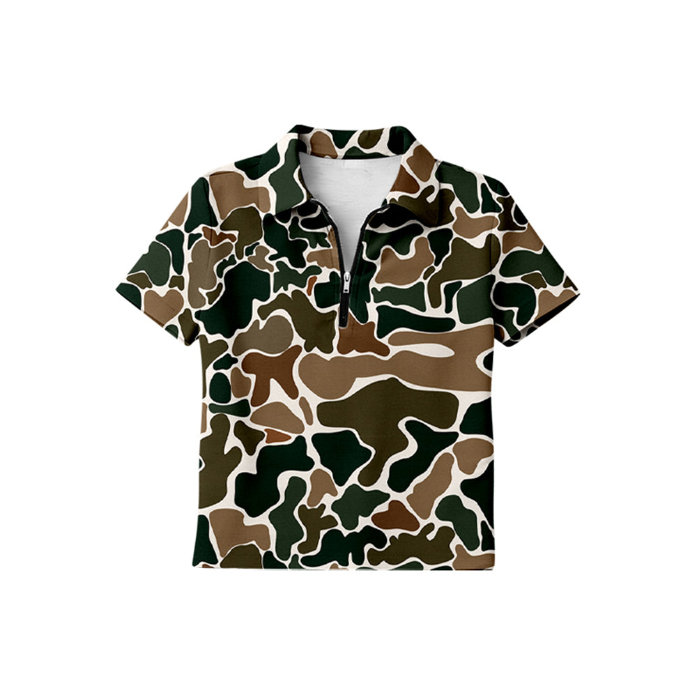 pre order zipper camo pullover tee kids clothing