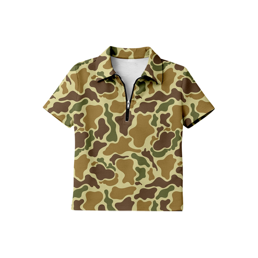 pre order zipper camo pullover tee kids clothing