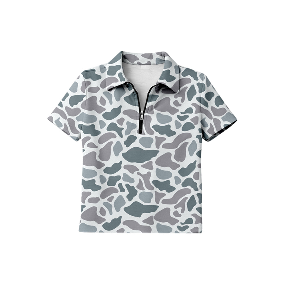 pre order zipper camo pullover tee kids clothing