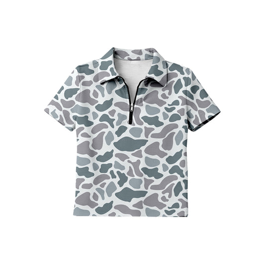 pre order zipper camo pullover tee kids clothing