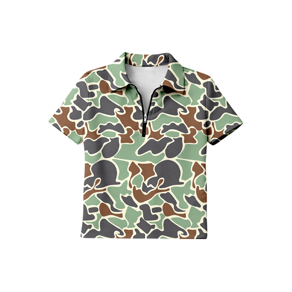 pre order zipper camo pullover tee kids clothing