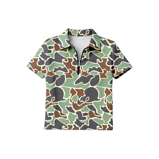 pre order zipper camo pullover tee kids clothing
