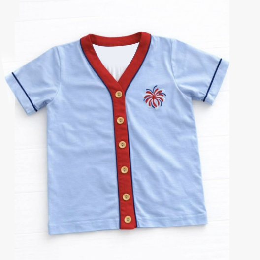 Pre order firecracker button up t-shirt