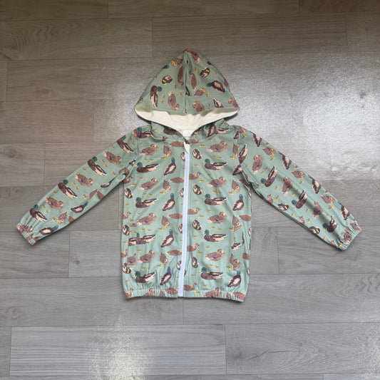 Pre order full zipper duck print hoodie