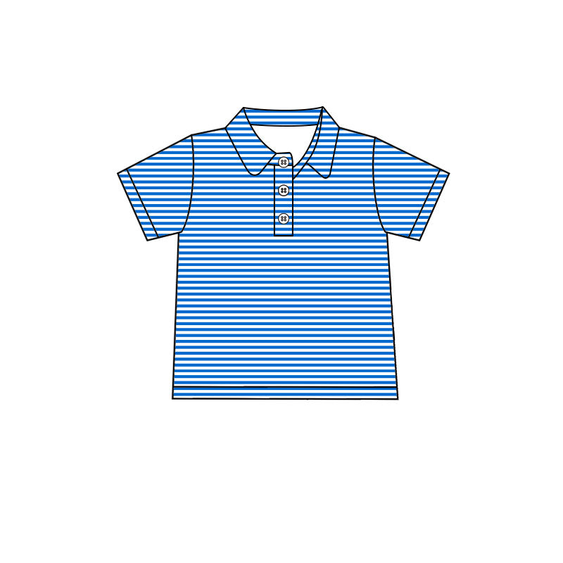 pre order blue stripes boys polo t-shirt