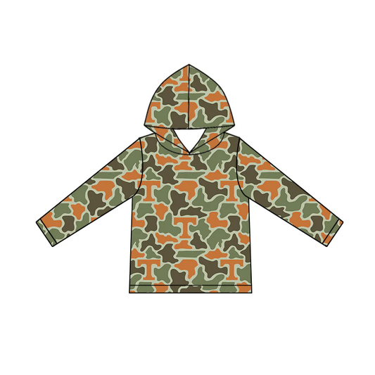pre order long sleeve pullover camo hoodie