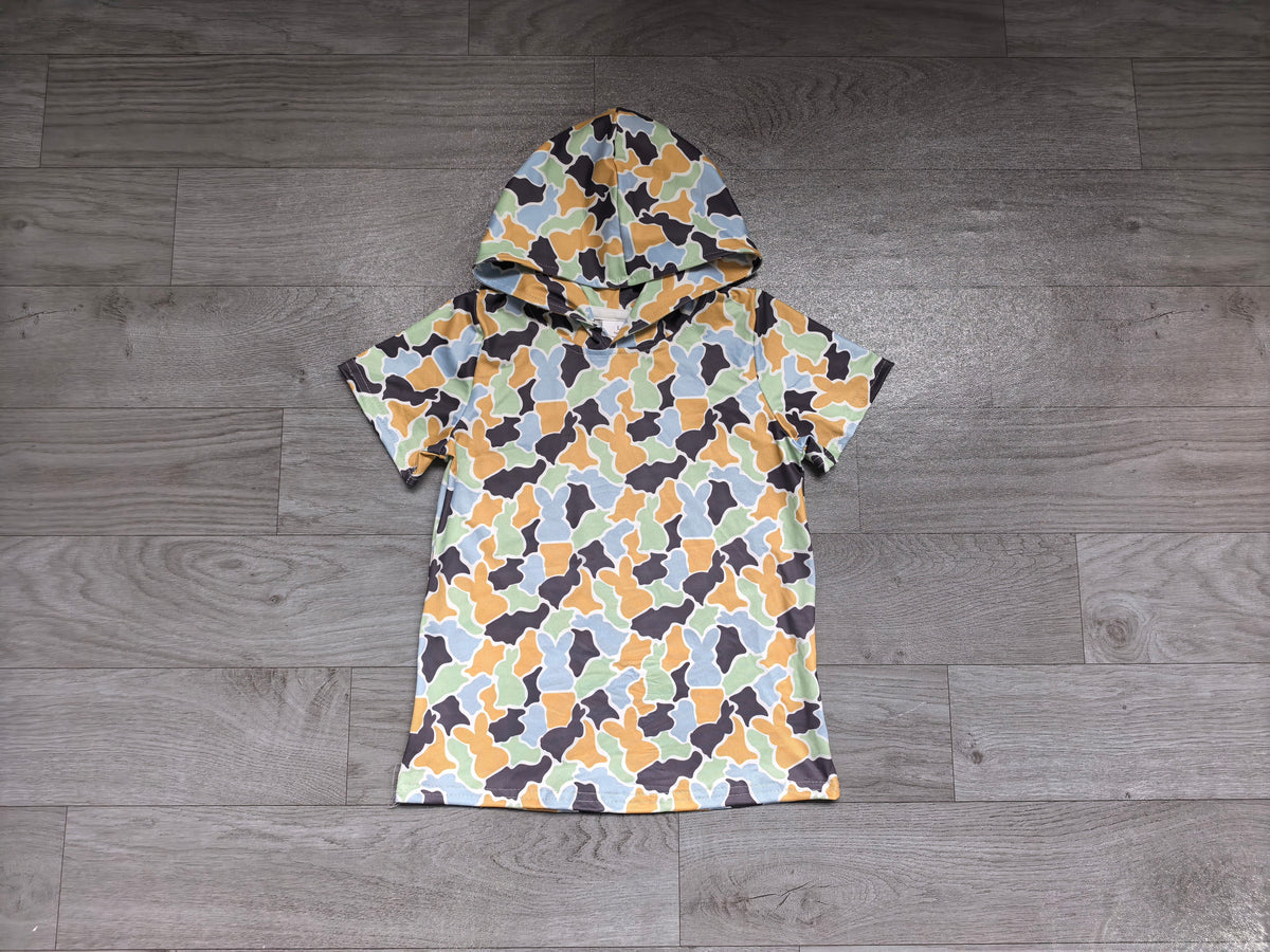 pre order short sleeve easter camo peeps boy hoodie