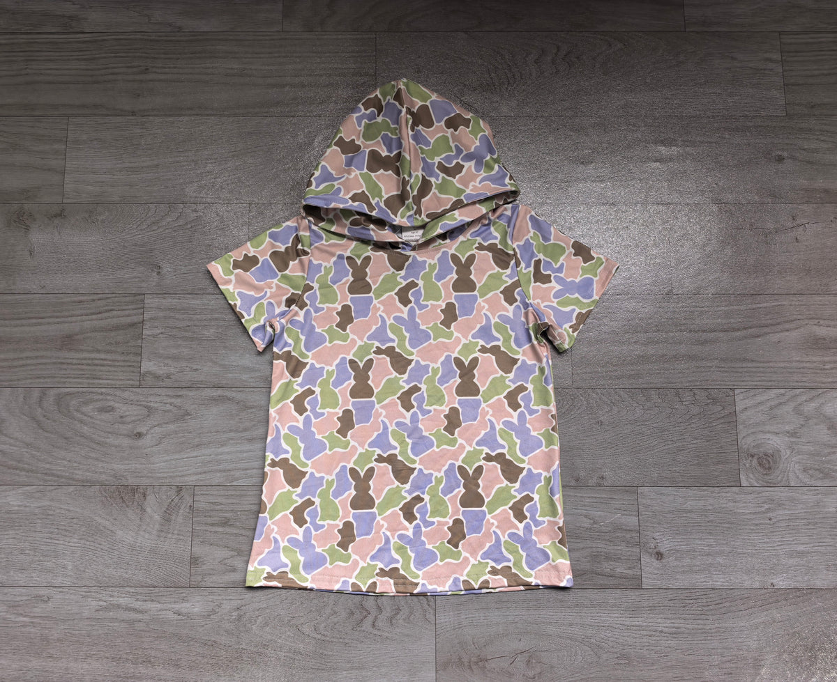 pre order short sleeve easter camo peeps boy hoodie