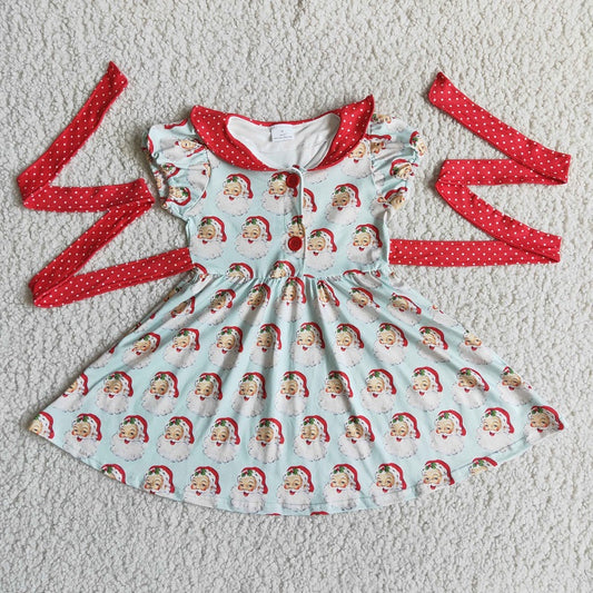 C11-12 Santa Claus Short Sleeve Dress
