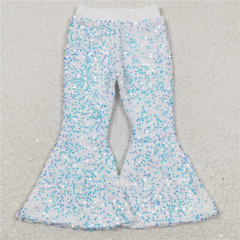 Match Baby Girls Colorful Sequin Bell Bottom Pants 2 D 6.25