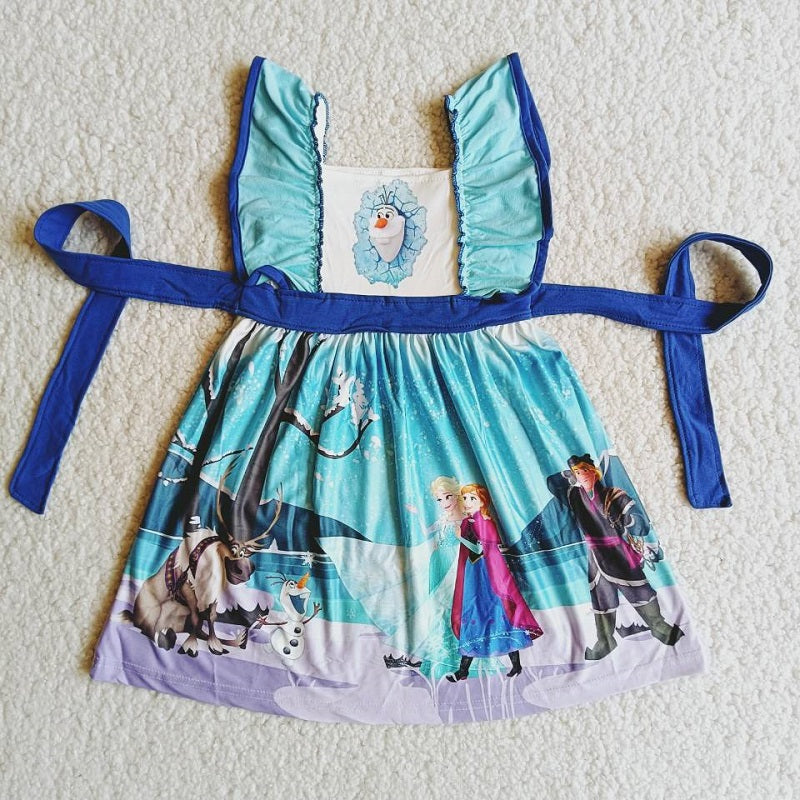 C8-24 Blue flying sleeve skirt