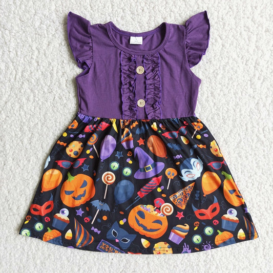 D3-26 Devil Pumpkin Buckle Skirt