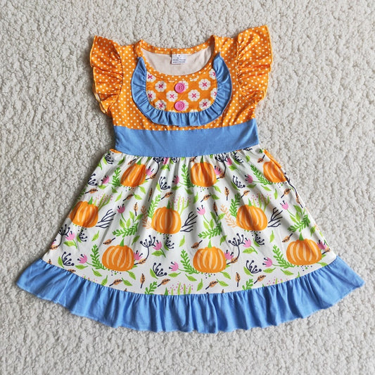 D4-13 Pumpkin plant sash sleeve skirt